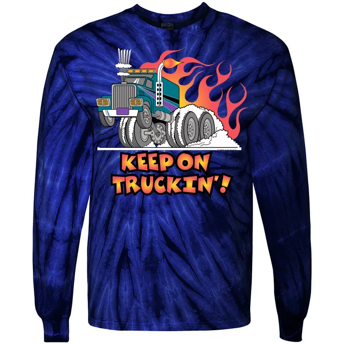 Keep on Truckin' Tie-Dye Long Sleeve Shirt