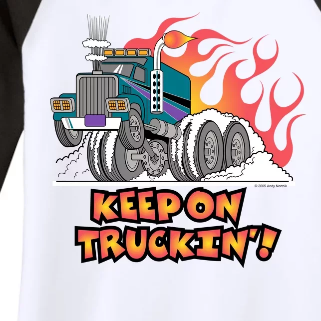 Keep on Truckin' Women's Tri-Blend 3/4-Sleeve Raglan Shirt