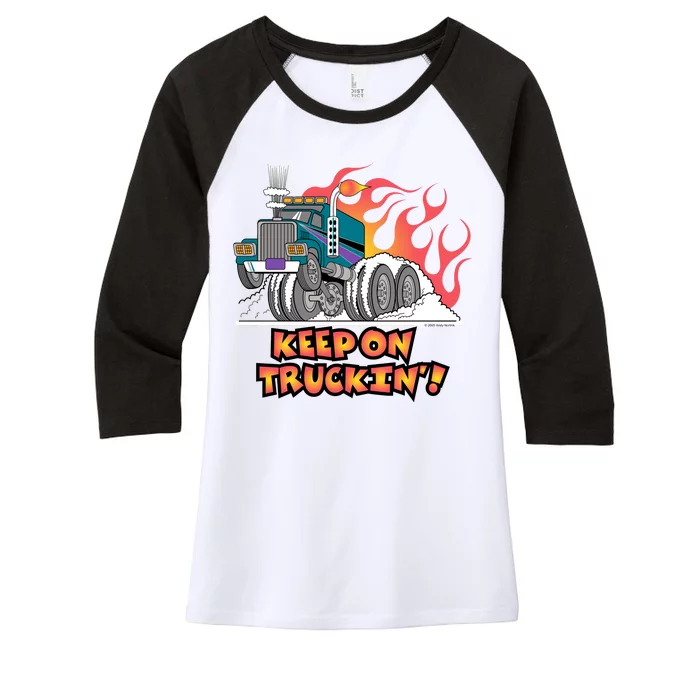 Keep on Truckin' Women's Tri-Blend 3/4-Sleeve Raglan Shirt