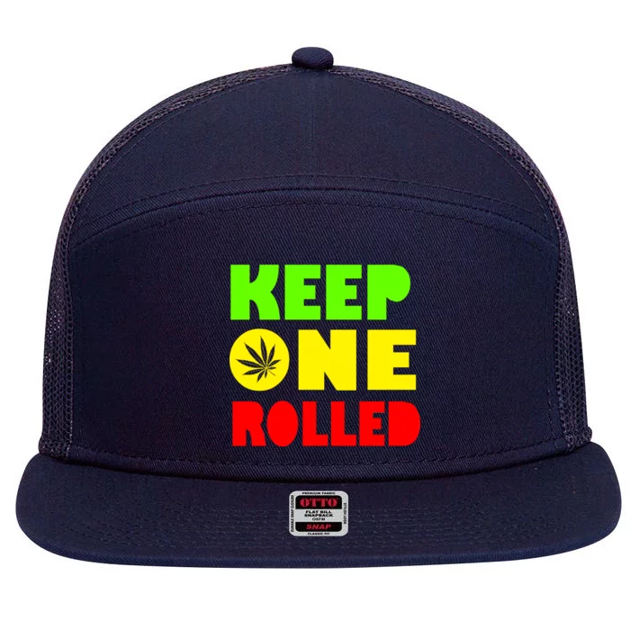 Keep One Rolled 7 Panel Mesh Trucker Snapback Hat