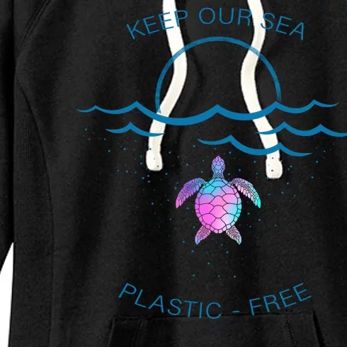 Keep Our Sea Plastic Free Women's Fleece Hoodie