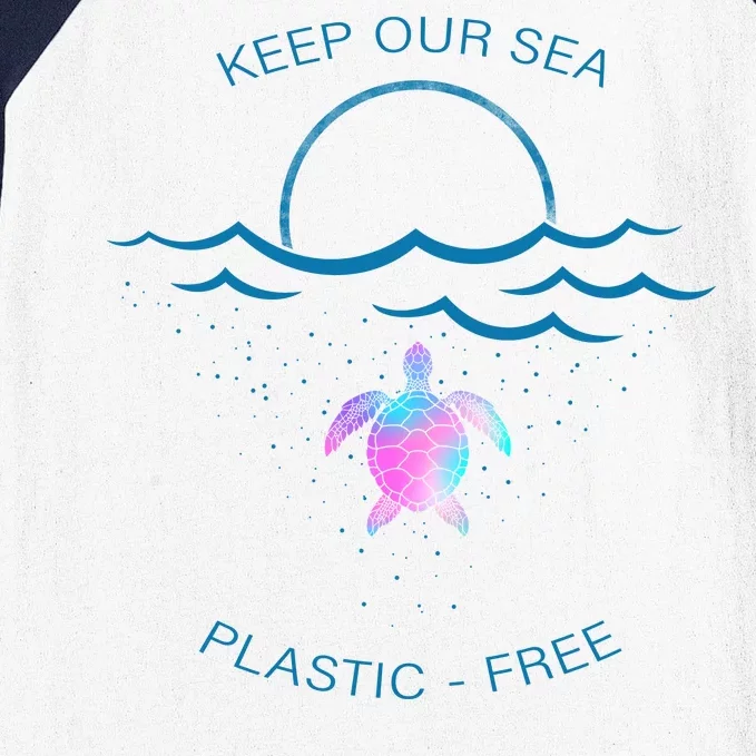 Keep Our Sea Plastic Free Baseball Sleeve Shirt