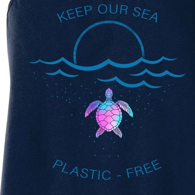 Keep Our Sea Plastic Free Women's Racerback Tank