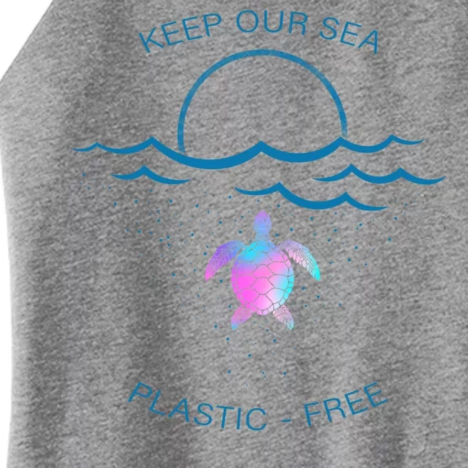 Keep Our Sea Plastic Free Women’s Perfect Tri Rocker Tank