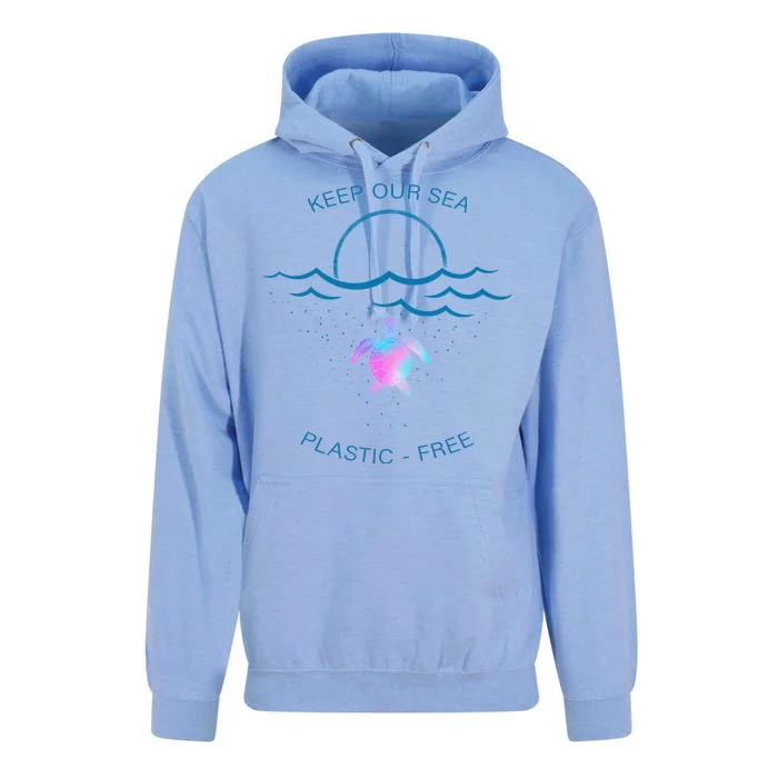 Keep Our Sea Plastic Free Unisex Surf Hoodie