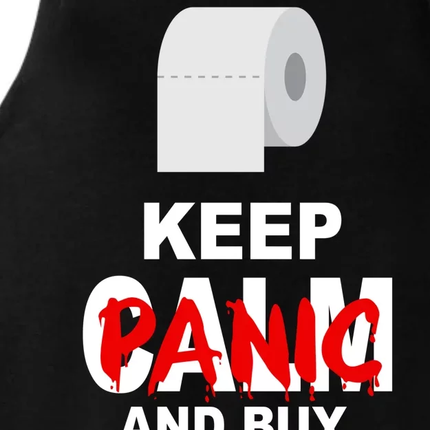 Keep Panic And Buy Toilet Paper Ladies Tri-Blend Wicking Tank