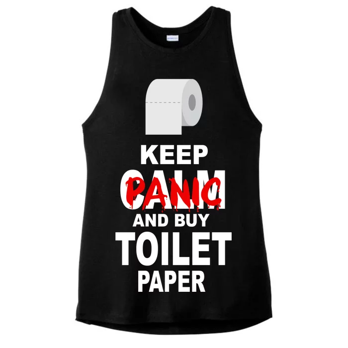 Keep Panic And Buy Toilet Paper Ladies Tri-Blend Wicking Tank