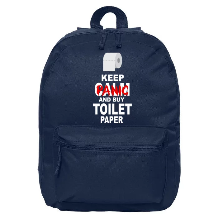 Keep Panic And Buy Toilet Paper 16 in Basic Backpack