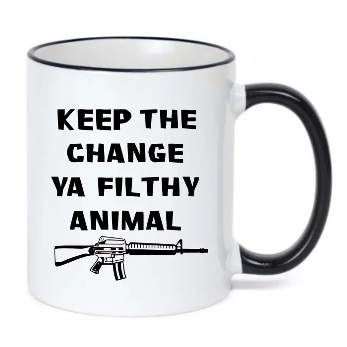 Keep The Change Ya Filthy Animal Black Color Changing Mug