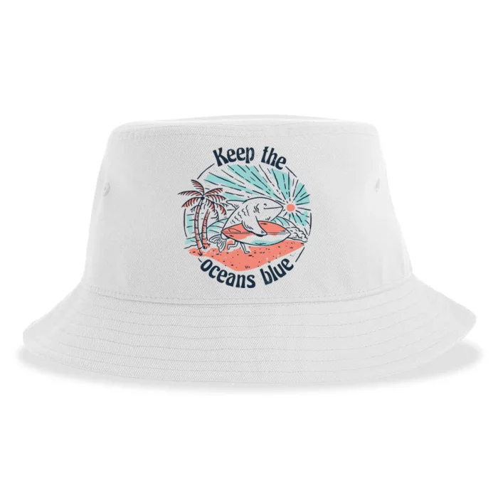 Keep The Ocean Blue Sustainable Bucket Hat