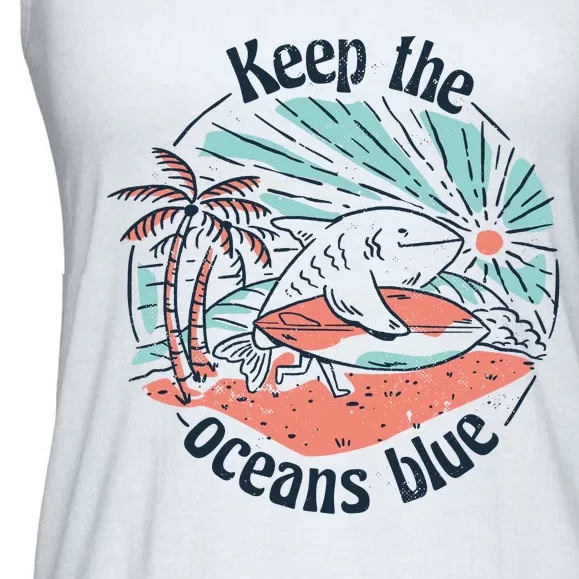 Keep The Ocean Blue Ladies Essential Flowy Tank