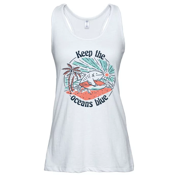 Keep The Ocean Blue Ladies Essential Flowy Tank