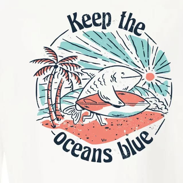 Keep The Ocean Blue Cropped Pullover Crew