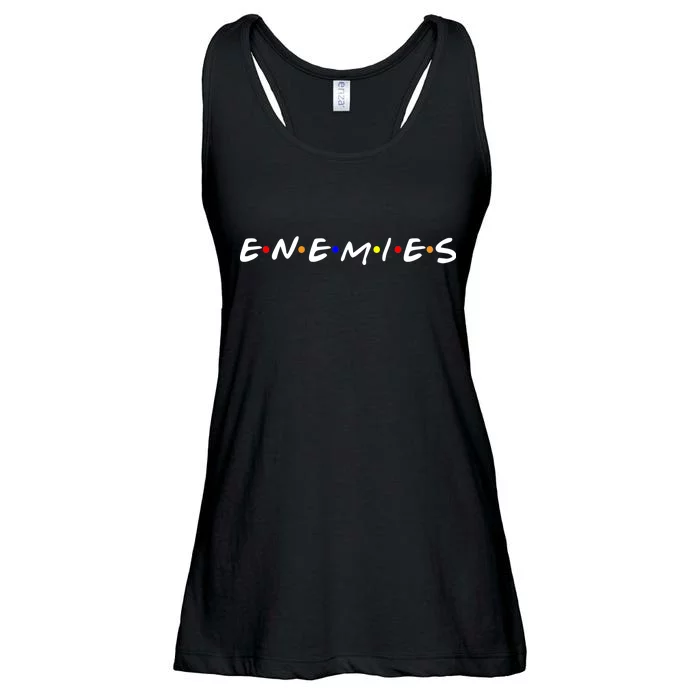 Keep Your Enemies Close Ladies Essential Flowy Tank