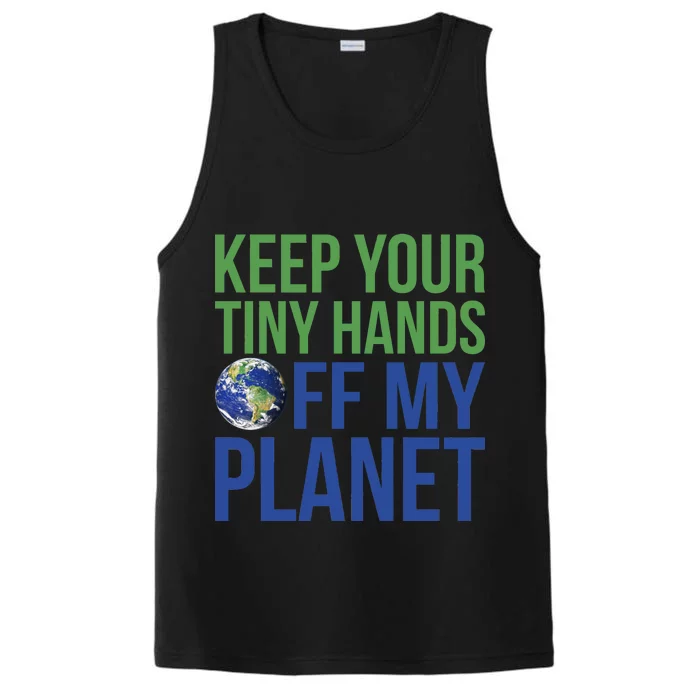 Keep Your Tiny Hads Off My Planet Earth Photo Performance Tank