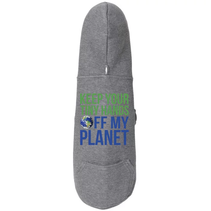 Keep Your Tiny Hads Off My Planet Earth Photo Doggie 3-End Fleece Hoodie