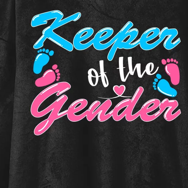 Keeper Of The Gender Baby Reveal Party Hooded Wearable Blanket