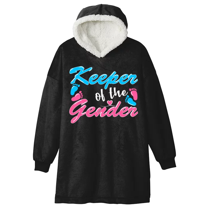 Keeper Of The Gender Baby Reveal Party Hooded Wearable Blanket