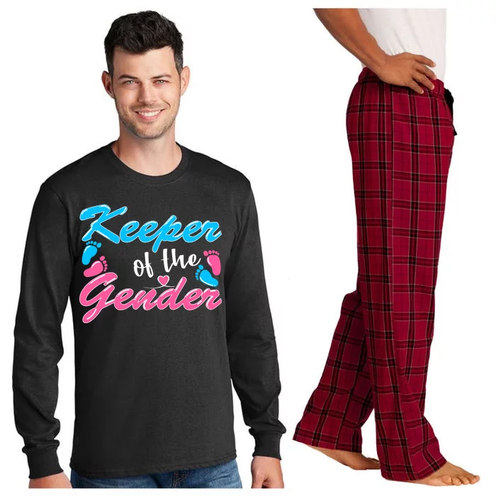 Keeper Of The Gender Baby Reveal Party Long Sleeve Pajama Set