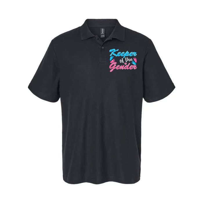 Keeper Of The Gender Baby Reveal Party Softstyle Adult Sport Polo