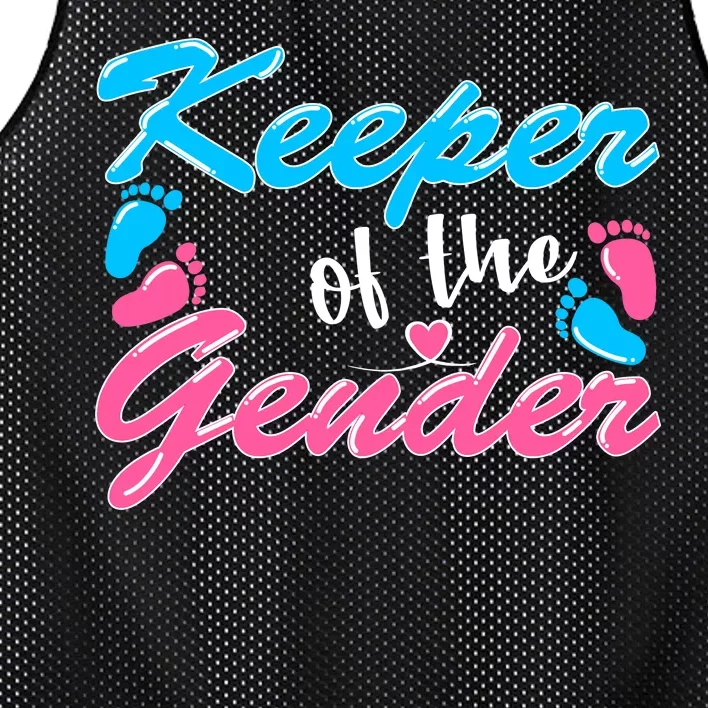 Keeper Of The Gender Baby Reveal Party Mesh Reversible Basketball Jersey Tank