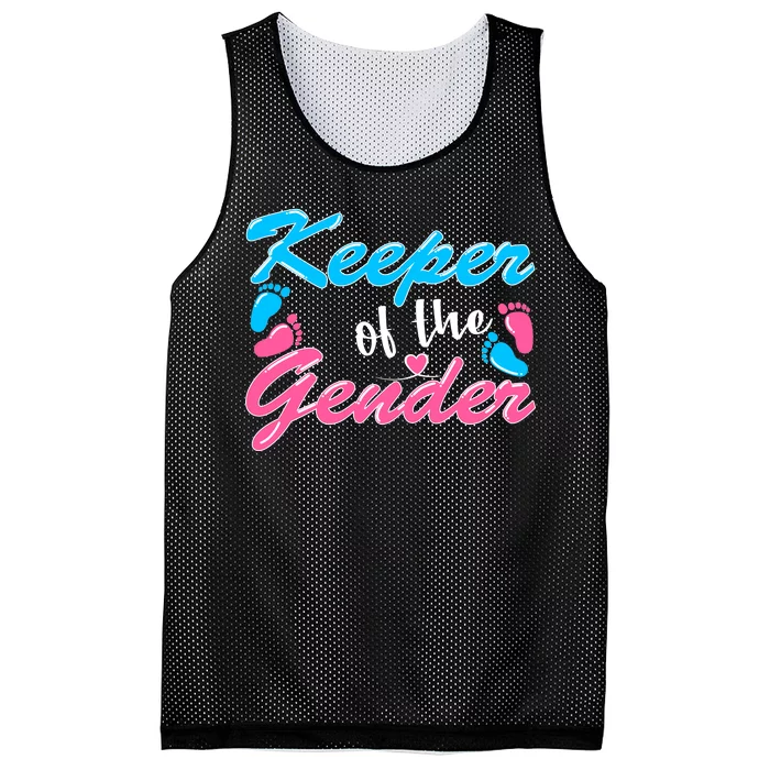 Keeper Of The Gender Baby Reveal Party Mesh Reversible Basketball Jersey Tank