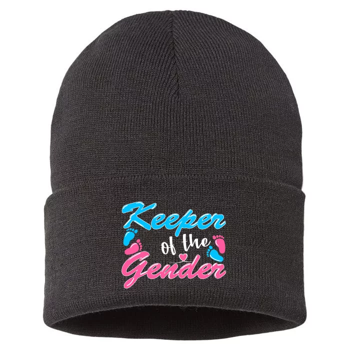 Keeper Of The Gender Baby Reveal Party Sustainable Knit Beanie