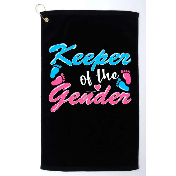 Keeper Of The Gender Baby Reveal Party Platinum Collection Golf Towel