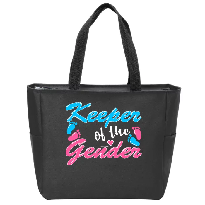 Keeper Of The Gender Baby Reveal Party Zip Tote Bag