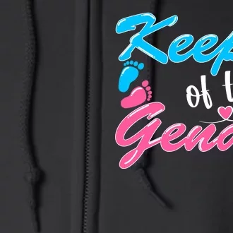 Keeper Of The Gender Baby Reveal Party Full Zip Hoodie