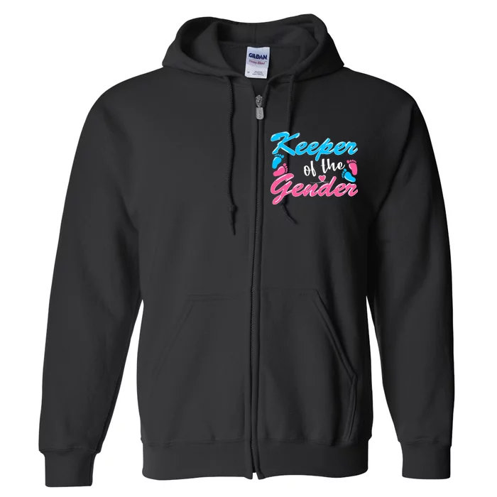 Keeper Of The Gender Baby Reveal Party Full Zip Hoodie