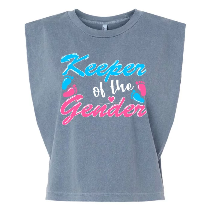 Keeper Of The Gender Baby Reveal Party Garment-Dyed Women's Muscle Tee