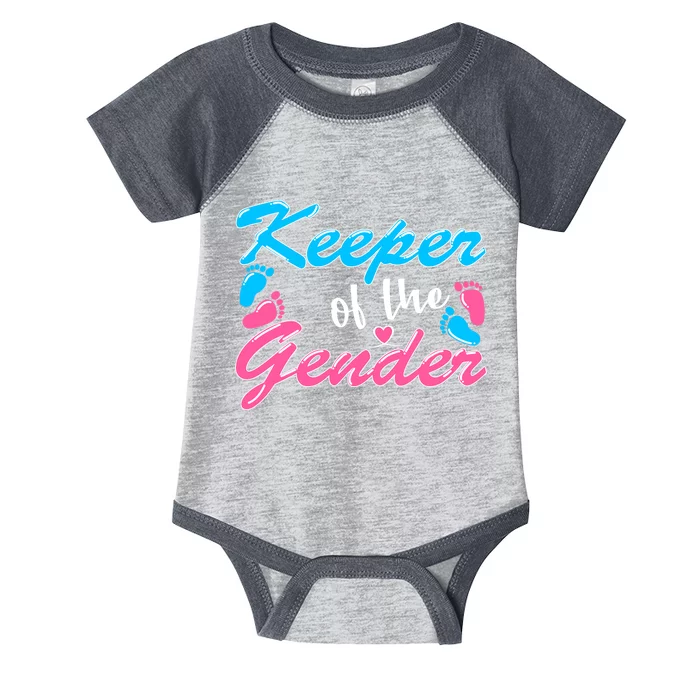 Keeper Of The Gender Baby Reveal Party Infant Baby Jersey Bodysuit