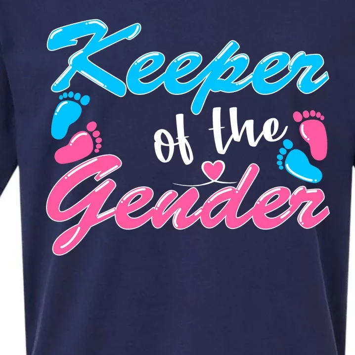 Keeper Of The Gender Baby Reveal Party Sueded Cloud Jersey T-Shirt