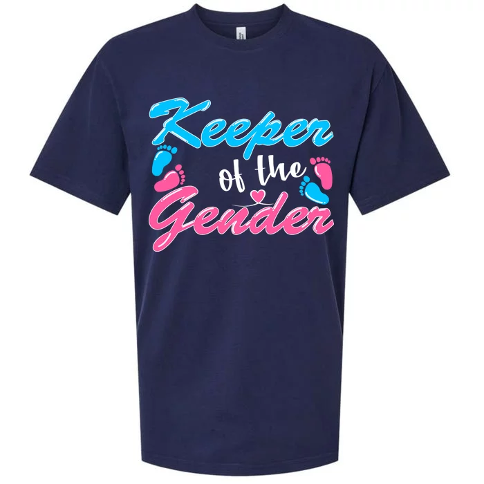 Keeper Of The Gender Baby Reveal Party Sueded Cloud Jersey T-Shirt