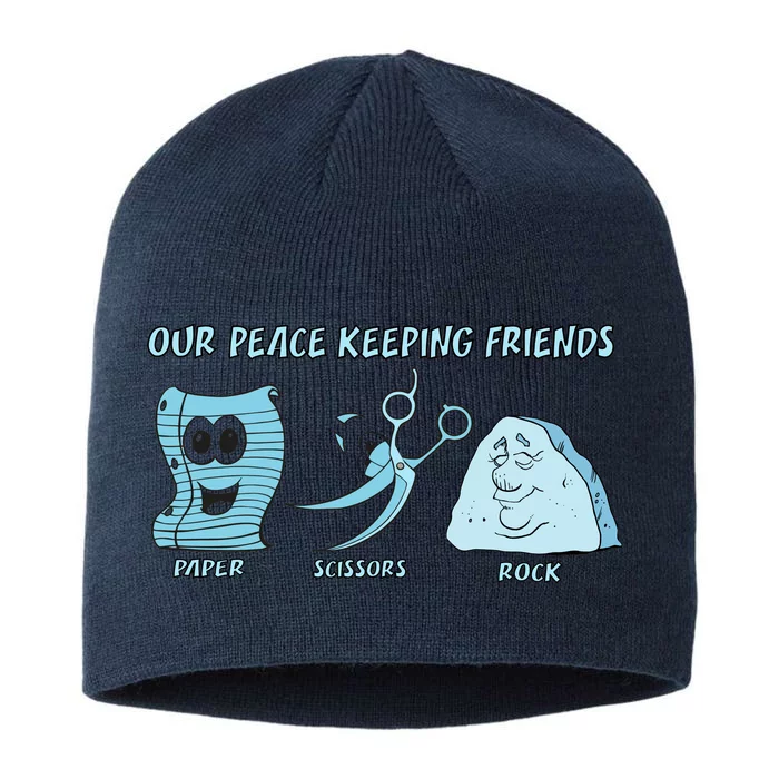 Keeping Friends Scissors Paper Rock 8 1/2in Sustainable Knit Beanie