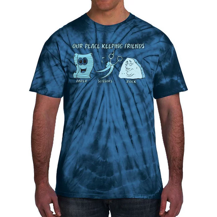 Keeping Friends Scissors Paper Rock Tie-Dye T-Shirt