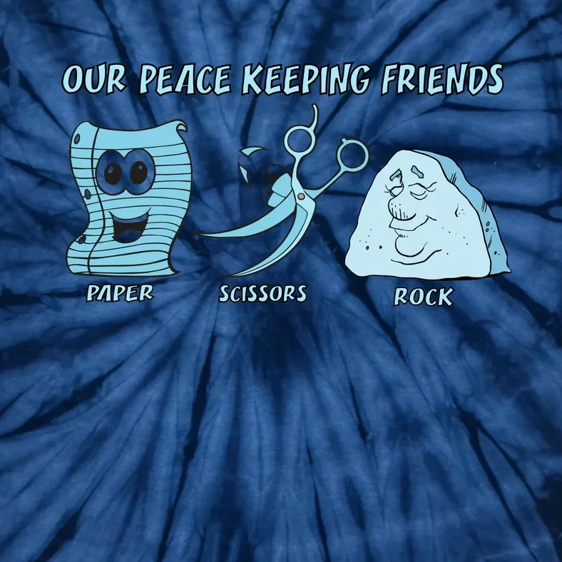 Keeping Friends Scissors Paper Rock Tie-Dye T-Shirt