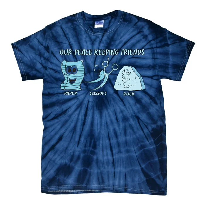 Keeping Friends Scissors Paper Rock Tie-Dye T-Shirt