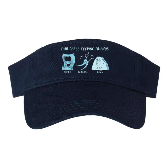 Keeping Friends Scissors Paper Rock Valucap Bio-Washed Visor