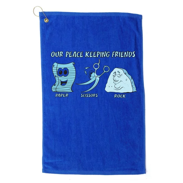 Keeping Friends Scissors Paper Rock Platinum Collection Golf Towel