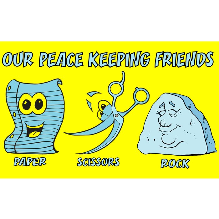 Keeping Friends Scissors Paper Rock Bumper Sticker