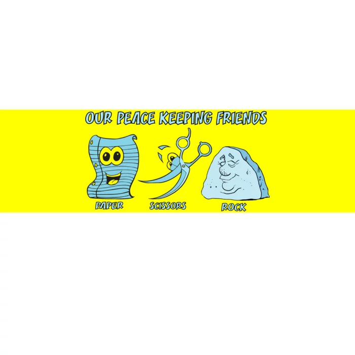 Keeping Friends Scissors Paper Rock Bumper Sticker