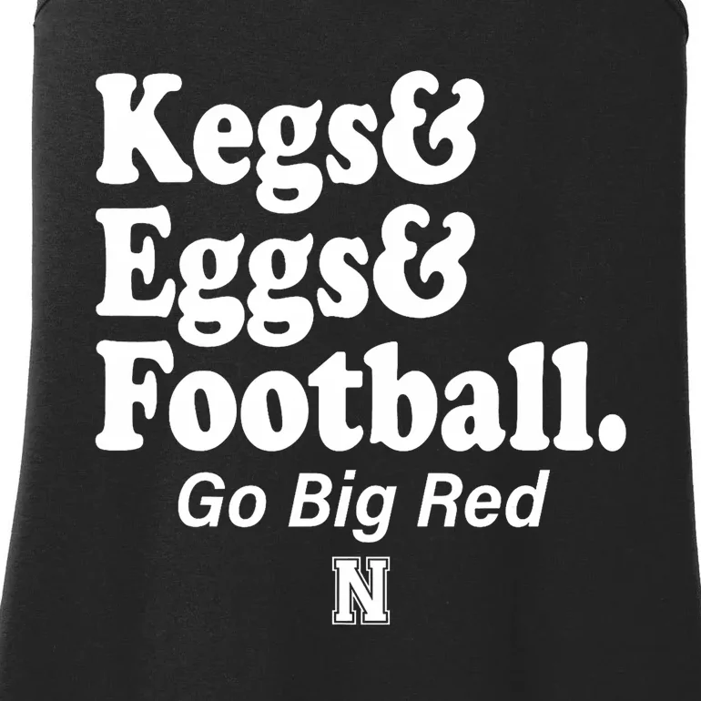 Kegs Eggs & Football Funny Red Ladies Essential Tank