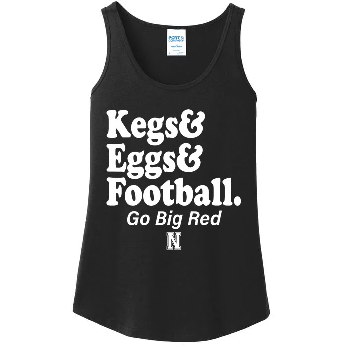 Kegs Eggs & Football Funny Red Ladies Essential Tank