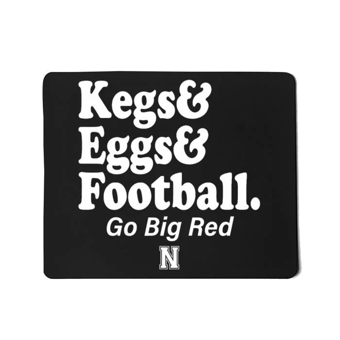 Kegs Eggs & Football Funny Red Mousepad