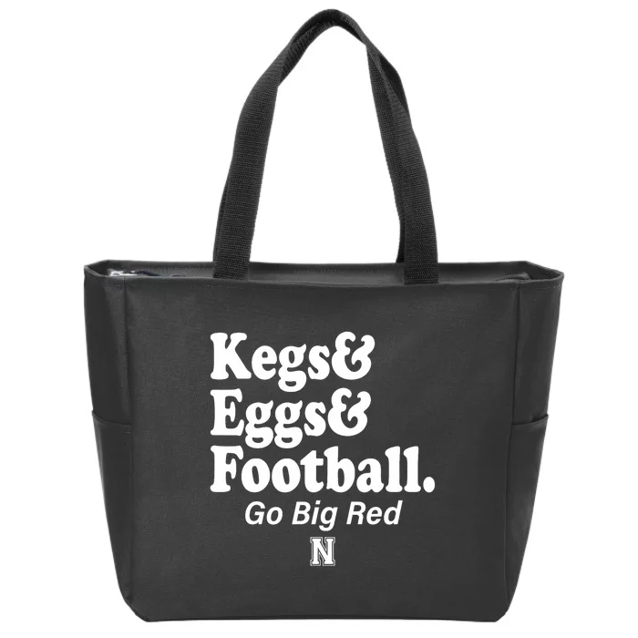 Kegs Eggs & Football Funny Red Zip Tote Bag