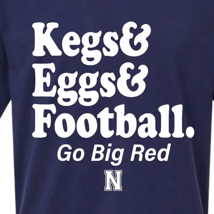 Kegs Eggs & Football Funny Red Sueded Cloud Jersey T-Shirt