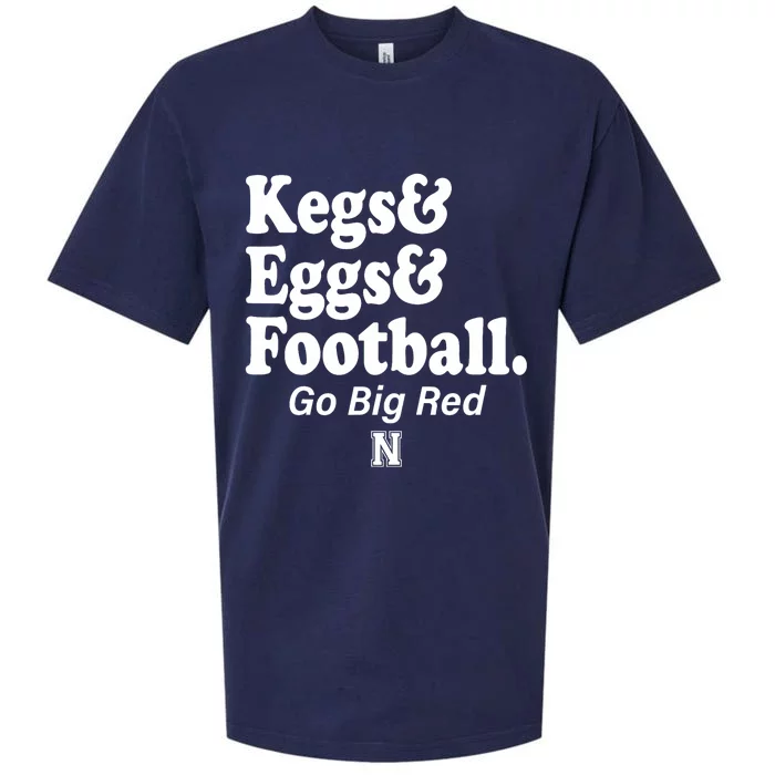 Kegs Eggs & Football Funny Red Sueded Cloud Jersey T-Shirt