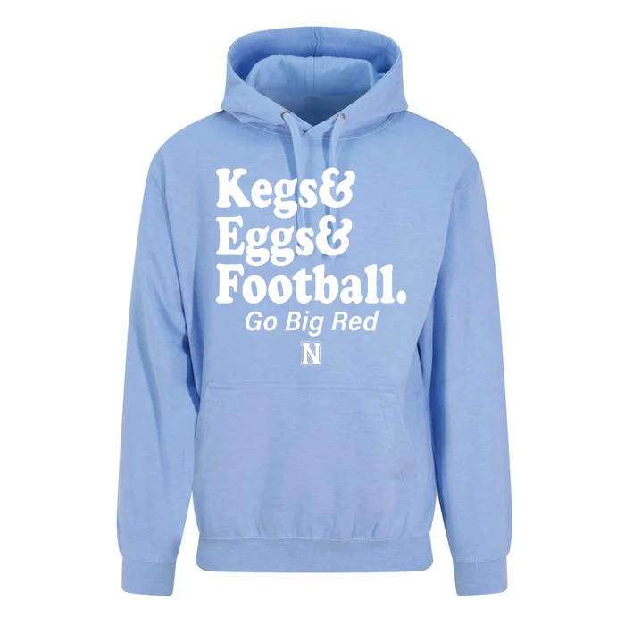 Kegs Eggs & Football Funny Red Unisex Surf Hoodie